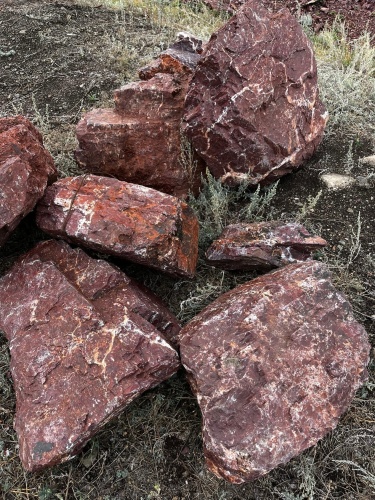 Ландшафтные глыбы красно-фиолетовые 200-1000 килограмм купить в Чайковском