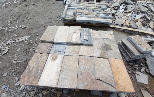 Плитка пилёная златолит Уральский для цоколя, отмостки купить в Чайковском