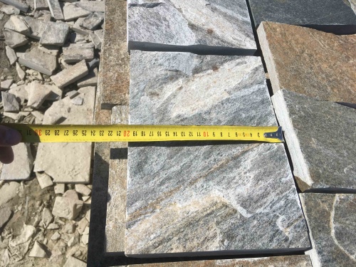 Плитка пилёная златолит Уральский для цоколя, отмостки купить в Чайковском